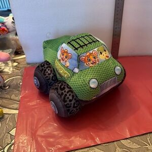 Kids' Green Plush Vehicle with Animal Characters